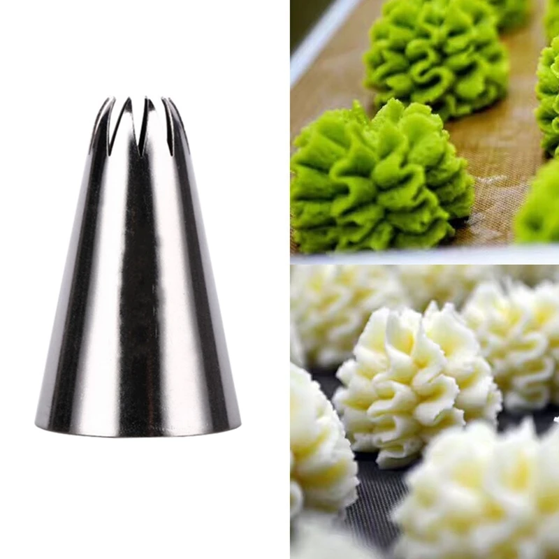 1 Piece #2C Large Size Icing Piping Nozzle Cake Cream Decoration Head Bakery Pastry Tips Stainless Steel Cake Decorating Tool
1 Piece #2C Large Size Icing Piping Nozzle Cake Cream Decoration Head Bakery Pastry Tips Stainless Steel Cake Decorating Tool