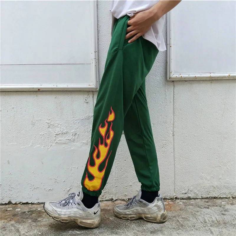 Lychee Girls Streetwear Flame Pants Elastic Waist Pockets Women Full Length Pants Spring Autumn Casual Loose Female Pants
Lychee Girls Streetwear Flame Pants Elastic Waist Pockets Women Full Length Pants Spring Autumn Casual Loose Female Pants