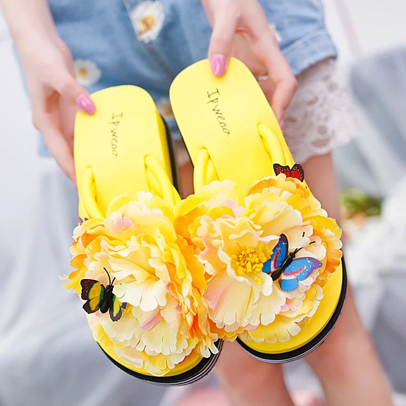 Dropshipping Summer New Flower Butterfly EVA Wedge Women Slippers Shoes Female Flip Flops Beach Ladies Flat Platform Striped
Dropshipping Summer New Flower Butterfly EVA Wedge Women Slippers Shoes Female Flip Flops Beach Ladies Flat Platform Striped