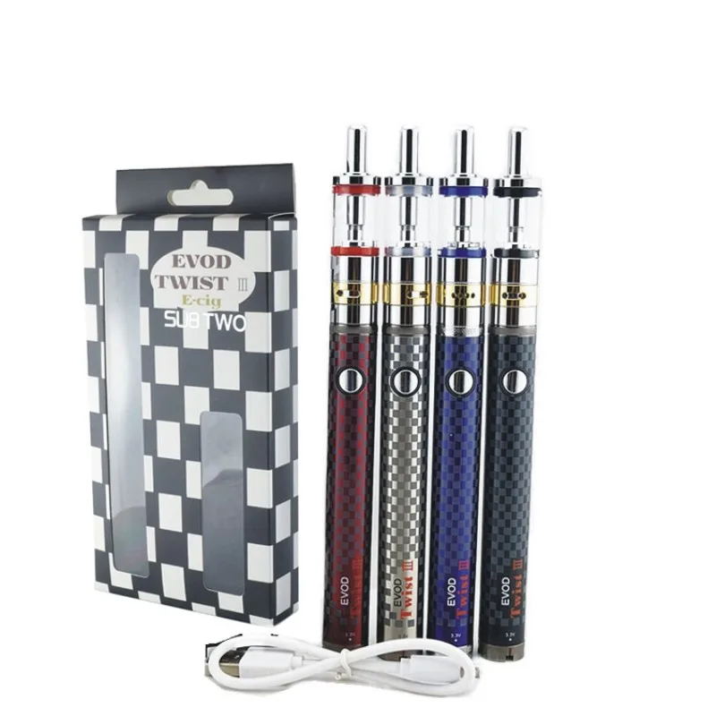 SUB TWO Electronic cigarette Evod Twist 3 mods kit m16 atomizer Vaporizer ego hookah pen vape kits electronic hookah vape liquid