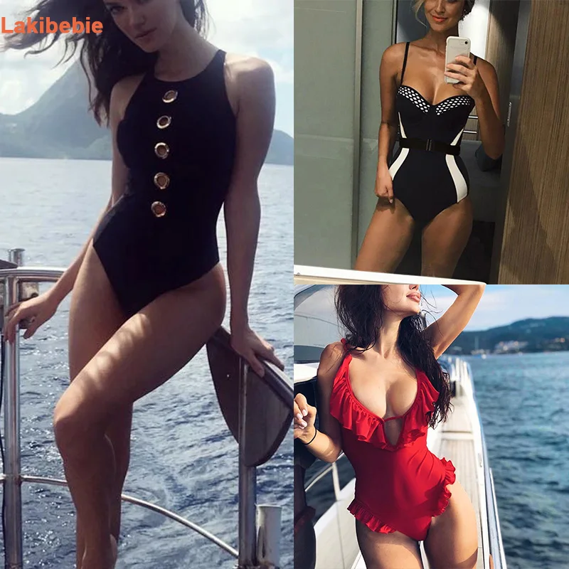 Sexy Black bodysuits one-piece Swimsuit 2019 Women Belt Control Waist Swimwear Halter Bathing Suit Monokini Beachwear Push Up
Sexy Black bodysuits one-piece Swimsuit 2019 Women Belt Control Waist Swimwear Halter Bathing Suit Monokini Beachwear Push Up