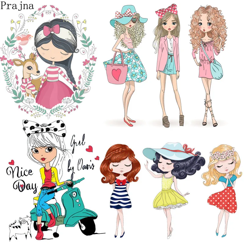 Prajna Cartoon Girl Heat Transfer Vinyl For T-Shirts Iron On Transfers Patches For Clothing Thermal Transfer Sticker Washable
Prajna Cartoon Girl Heat Transfer Vinyl For T-Shirts Iron On Transfers Patches For Clothing Thermal Transfer Sticker Washable