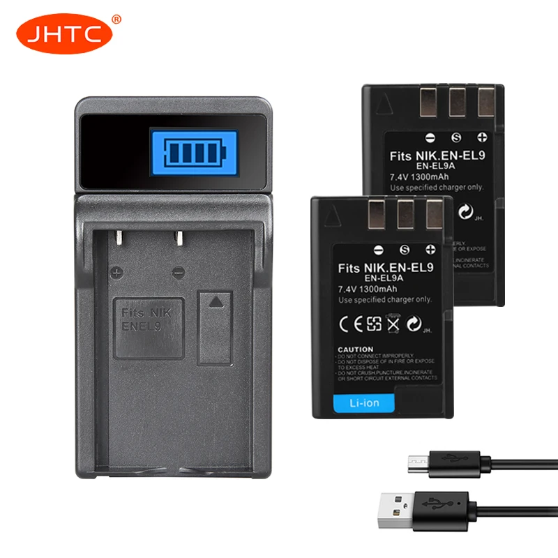EN-EL9 Rechargeable Battery 2pc Battery 1300mAh EN-EL9 + 1pc EN-EL9 Charger For Nikon EN-EL9a D40 D60 D40X D5000 D30
EN-EL9 Rechargeable Battery 2pc Battery 1300mAh EN-EL9 + 1pc EN-EL9 Charger For Nikon EN-EL9a D40 D60 D40X D5000 D30