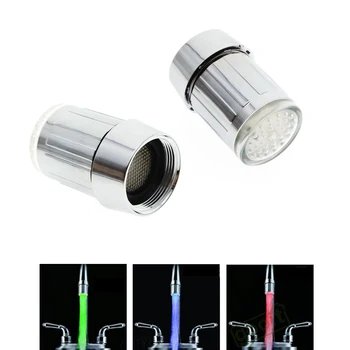Free Shipping 1 Piece Temperature Sensor 3 Color Water Tap Faucet RGB Glow Shower Colorful LED Light lamp with adapter
Free Shipping 1 Piece Temperature Sensor 3 Color Water Tap Faucet RGB Glow Shower Colorful LED Light lamp with adapter