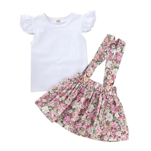 Summer Kids Baby Girl Solid Top T shirt Suspender Floral Skirt Outfit Clothes Set 1-5T
Summer Kids Baby Girl Solid Top T shirt Suspender Floral Skirt Outfit Clothes Set 1-5T