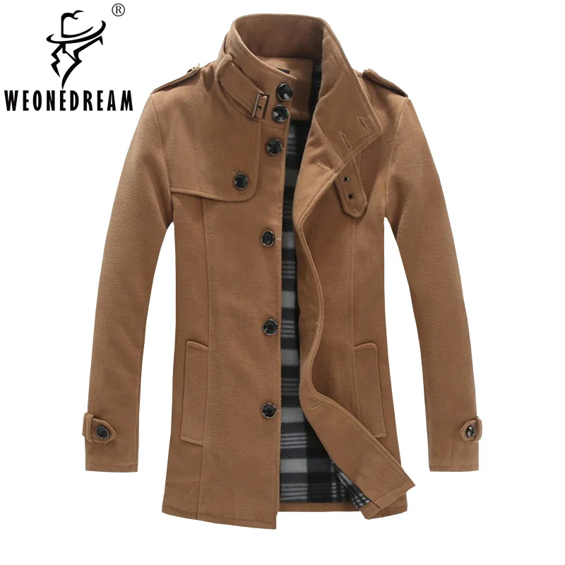 2018 New Arrival Men Thickness Trench Coat Men Mandarian Collar Woolen Slim Fit Trench Jackets Windbreaker for Man 5XL 6XL Plus
2018 New Arrival Men Thickness Trench Coat Men Mandarian Collar Woolen Slim Fit Trench Jackets Windbreaker for Man 5XL 6XL Plus