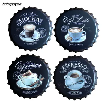 Espresso Caffe Latte Beer Bottle Cap Metal Coffee Wall Plaques Retro Art Poster Metal Vintage Tin Signs Painting Home Decor 40CM
Espresso Caffe Latte Beer Bottle Cap Metal Coffee Wall Plaques Retro Art Poster Metal Vintage Tin Signs Painting Home Decor 40CM