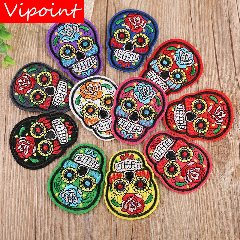 VIPOINT embroidery skull patches flower patches badges applique patches for clothing YX-248
VIPOINT embroidery skull patches flower patches badges applique patches for clothing YX-248