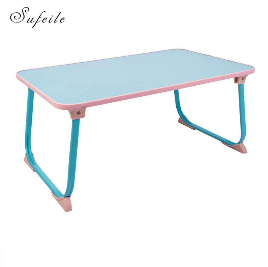 Image SUFEILE Multifunctional Laptop Folding Table Light Foldable Table Dormitory Bed Computer Desk Notebook Small Desk Picnic T W6D20