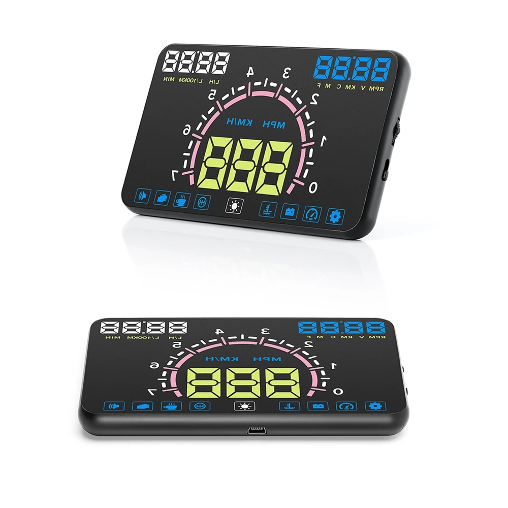 Car Head-up Display HUD LED Windscreen Projector OBD2 Scanner Speed Show Fuel Consumption Display Diagnostic Detect fault code
Car Head-up Display HUD LED Windscreen Projector OBD2 Scanner Speed Show Fuel Consumption Display Diagnostic Detect fault code