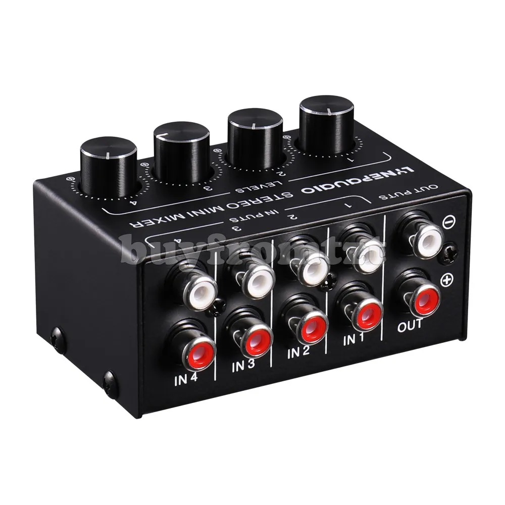 Four-Channel Passive Stereo Mixer Mini Size B896 for CD Player Tape Player Computer Mobile Phone
Four-Channel Passive Stereo Mixer Mini Size B896 for CD Player Tape Player Computer Mobile Phone