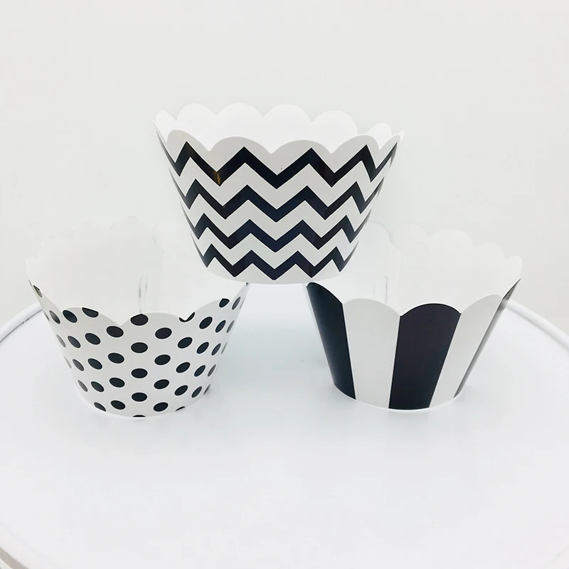 48pcs Black Stripe Dot Chevron Paper Cupcake Cake Baking Dessert Liners Birthday Wedding Bridal Shower Party Cake Molds Decor
48pcs Black Stripe Dot Chevron Paper Cupcake Cake Baking Dessert Liners Birthday Wedding Bridal Shower Party Cake Molds Decor