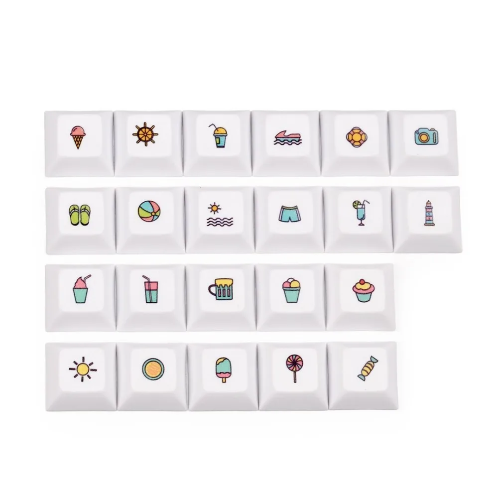 DSA Summer Theme keycap Dye-subbed white or grey 22 individualized keys for diy cherry mx mechanical keyboard
DSA Summer Theme keycap Dye-subbed white or grey 22 individualized keys for diy cherry mx mechanical keyboard