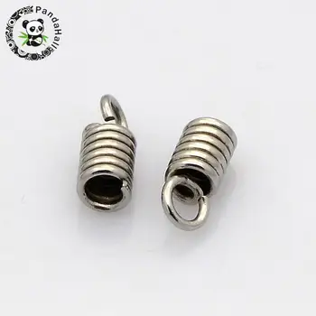 304 Stainless Steel Terminators, Cord Coil, Stainless Steel Color, 7.8x3.4mm, Hole: 2mm
304 Stainless Steel Terminators, Cord Coil, Stainless Steel Color, 7.8x3.4mm, Hole: 2mm