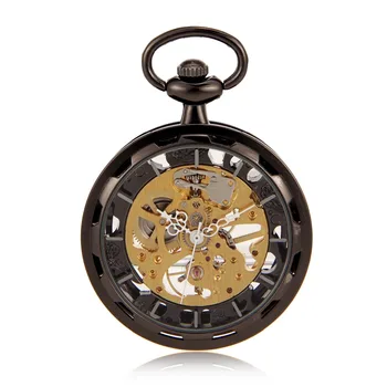 Open Face Black Skeleton Steampunk Hand Wind Mens Pocket Watch W/Chain Luxury Timepiece Reloj De Bolsillo
Open Face Black Skeleton Steampunk Hand Wind Mens Pocket Watch W/Chain Luxury Timepiece Reloj De Bolsillo