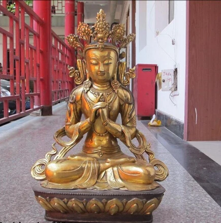 shitou 002332 25"Tibet Bronze Gild Gold Buddha lion head lotus hat unperturbed Kwan yin Statue
shitou 002332 25"Tibet Bronze Gild Gold Buddha lion head lotus hat unperturbed Kwan yin Statue