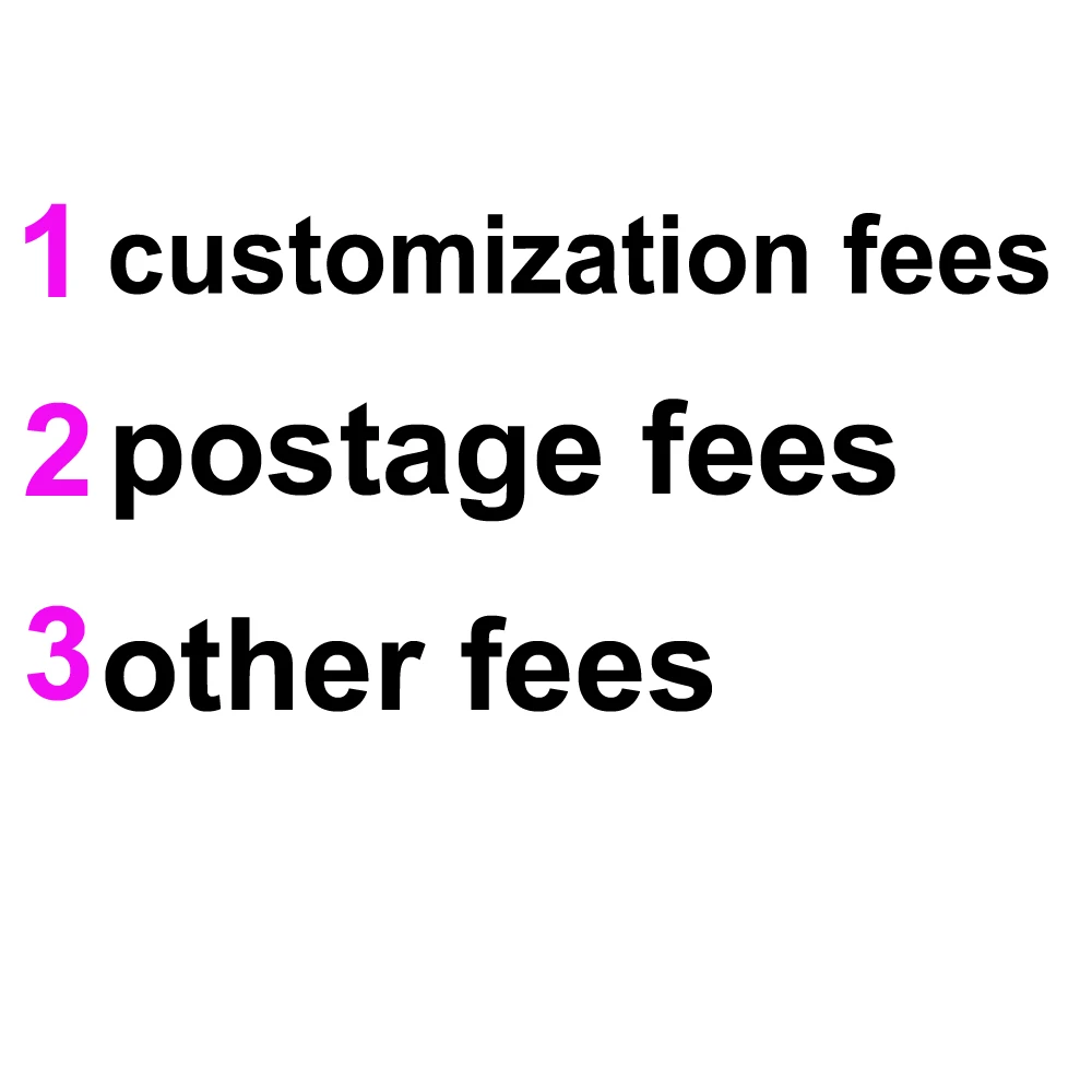 this link is only for customization order fees , postage fees ,supplement fees and other negotiated fees
this link is only for customization order fees , postage fees ,supplement fees and other negotiated fees