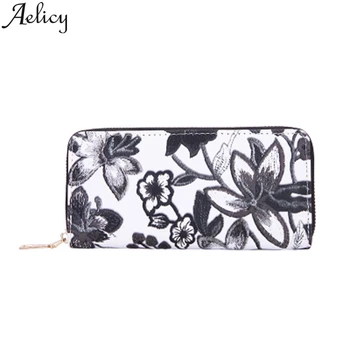 Aelilcy Women PU Retro Embroidery Flower Long Wallet Leather Coin Purse Credit Card Holder bag lady handbag Mobile Phone Bag
Aelilcy Women PU Retro Embroidery Flower Long Wallet Leather Coin Purse Credit Card Holder bag lady handbag Mobile Phone Bag