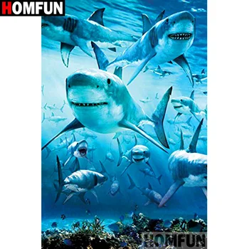 HOMFUN Full Square/Round Drill 5D DIY Diamond Painting "Animal shark" 3D Diamond Embroidery Cross Stitch Home Decor A20081
HOMFUN Full Square/Round Drill 5D DIY Diamond Painting "Animal shark" 3D Diamond Embroidery Cross Stitch Home Decor A20081