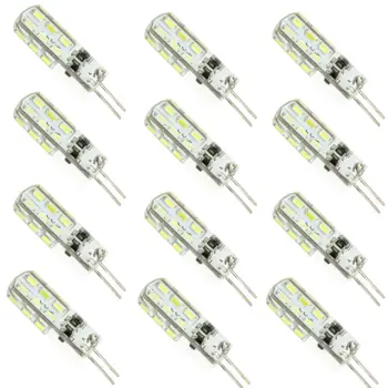 12 Pack G4 LED Light bulb 24 3014SMD Energy Saving Lamp 3W DC 12V 180-240LM Warm White 3000K 360 Beam Angle Silica gel 
12 Pack G4 LED Light bulb 24 3014SMD Energy Saving Lamp 3W DC 12V 180-240LM Warm White 3000K 360 Beam Angle Silica gel