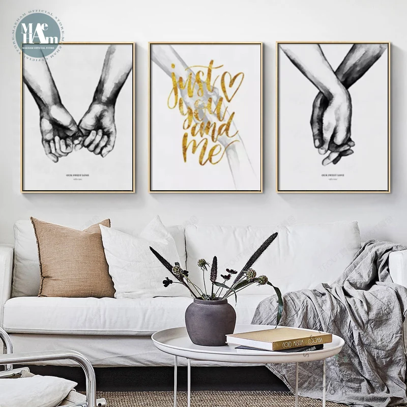 Black And White Holding Hands Poster Canvas Prints RomanticPainting Nordic Wall Art Pictures For Living Room Minimalist Decor
Black And White Holding Hands Poster Canvas Prints RomanticPainting Nordic Wall Art Pictures For Living Room Minimalist Decor