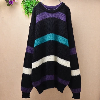 Top quality Korea 100% wool thick blouses vintage hand knitted loose o-neck long sleeves pullover sweater coat for women winter
Top quality Korea 100% wool thick blouses vintage hand knitted loose o-neck long sleeves pullover sweater coat for women winter