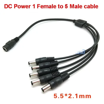 High quality 500PCS DC Power Splitter Adaptor Cable 5.5x2.1mm 1 Female to 5 Male cable For CCTV Free Shipping
High quality 500PCS DC Power Splitter Adaptor Cable 5.5x2.1mm 1 Female to 5 Male cable For CCTV Free Shipping