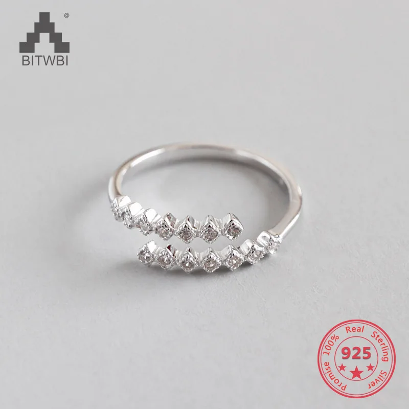 Dual Line Clear Zircon 925 Sterling Silver Jewelry Rings For Women Open Engagement Wedding Silver 925 Ring
Dual Line Clear Zircon 925 Sterling Silver Jewelry Rings For Women Open Engagement Wedding Silver 925 Ring
