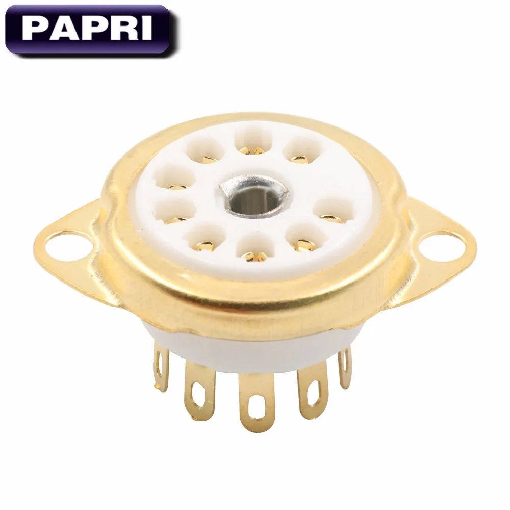 PAPRI 10PCS Ceramic B9A Gold Plated 9Pin Vacuum Tube Socket Panel Chassis Mount for ECC81 ECC82 ECC83 EL84 6922 Etc Vacuum Tube
PAPRI 10PCS Ceramic B9A Gold Plated 9Pin Vacuum Tube Socket Panel Chassis Mount for ECC81 ECC82 ECC83 EL84 6922 Etc Vacuum Tube