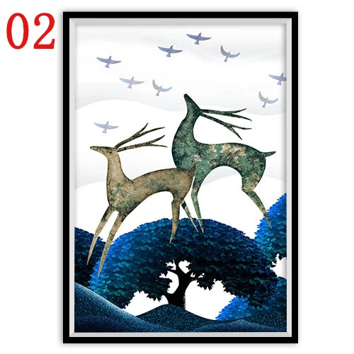 Printing-Art-Nordic-Canvas-Paintings-Fashion-Posters-Animals-Deer-Bird-Tree-Landscape-Pictures-Decoration-Home-Living (4)