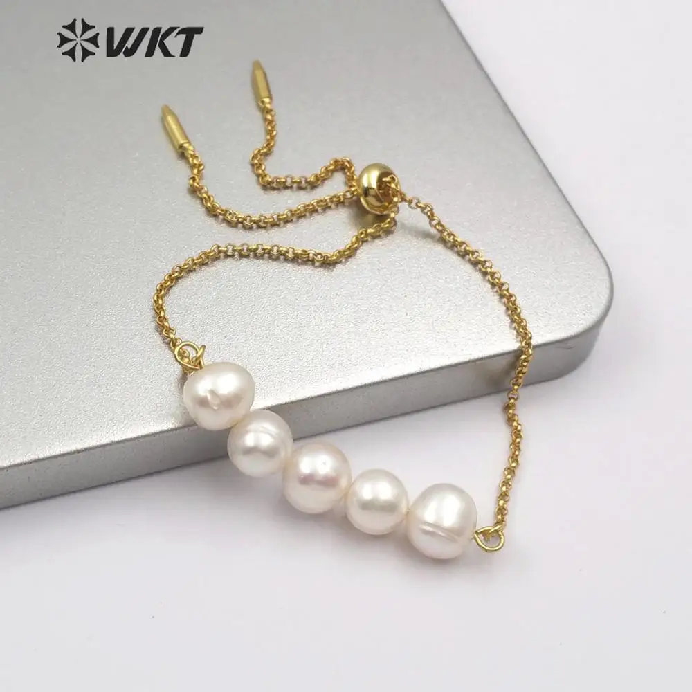 WT-B482 WKT Natural Pearl Bracelet Pearl Gold Bracelet Dainty Pearl Jewelry Fashion Charm Women Vintage Bracelets
WT-B482 WKT Natural Pearl Bracelet Pearl Gold Bracelet Dainty Pearl Jewelry Fashion Charm Women Vintage Bracelets