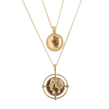 2 PCS Women Necklace Set Charms Long Sweater Chain (40cm) Vintage Face Jewelry Girls Round Retro Character Pendant Accessories
2 PCS Women Necklace Set Charms Long Sweater Chain (40cm) Vintage Face Jewelry Girls Round Retro Character Pendant Accessories