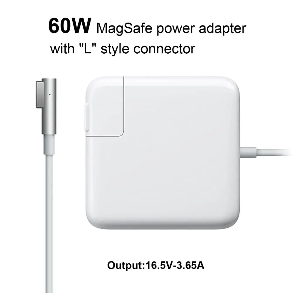60W MagSaf* Power Adapter with L style connector 16.5V-3.65A for MacBook Pro 13'' A1181/A1184/A1185/A1278/A1330/A1344/A1342,etc
60W MagSaf* Power Adapter with L style connector 16.5V-3.65A for MacBook Pro 13'' A1181/A1184/A1185/A1278/A1330/A1344/A1342,etc