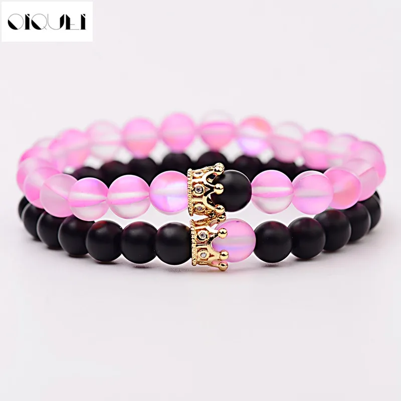OIQUEI Crystal Smooth Pink&Black Natural Stone Yoga Bracelets For Women Men Micro Pave CZ Crown Beaded Bracelet Lovers Jewelry
OIQUEI Crystal Smooth Pink&Black Natural Stone Yoga Bracelets For Women Men Micro Pave CZ Crown Beaded Bracelet Lovers Jewelry