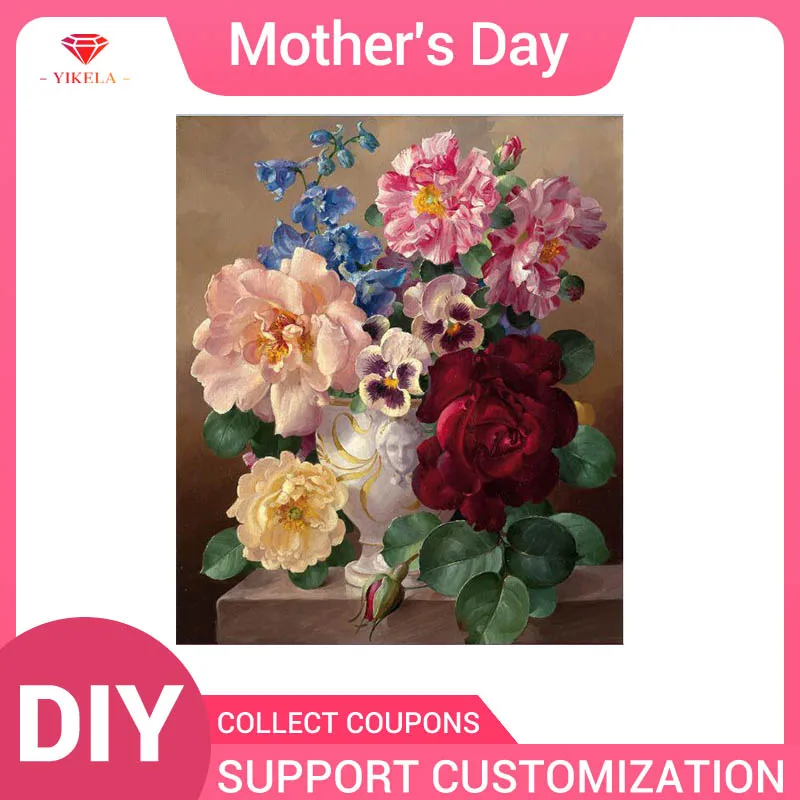 YIKELA 5D Diy Diamond Painting Flora Pink Red Full Drill Square Accessory Stitch Embroidery Kit Home Decoration Handmade Flower
YIKELA 5D Diy Diamond Painting Flora Pink Red Full Drill Square Accessory Stitch Embroidery Kit Home Decoration Handmade Flower