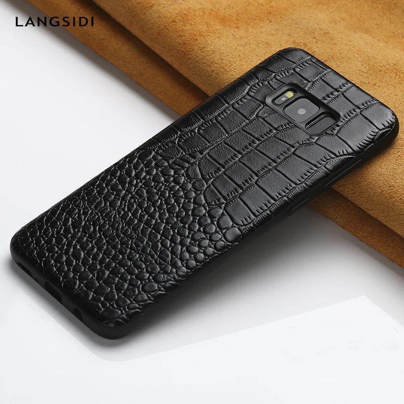 Чехол для телефона из натуральной кожи Samsung Galaxy S8 Plus S9 Note 8 9 S7 Edge s10 A40 A9 2018 кожаный
