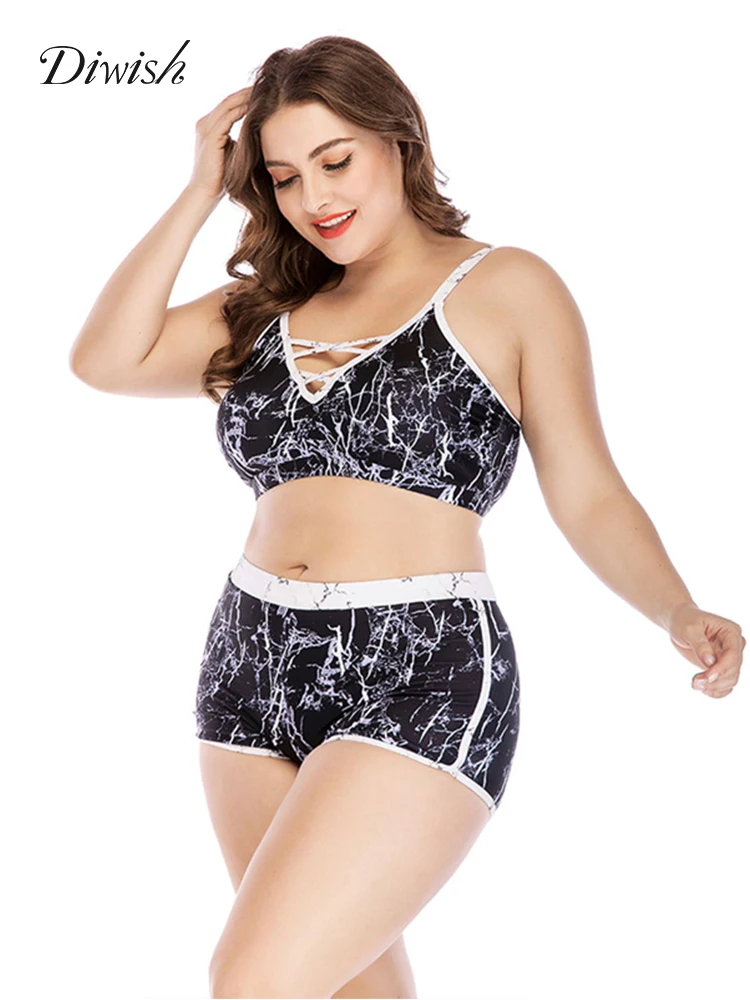 Diwish Swimwear Women Swimsuit 2019 Plus Size Bikini Set Black Marble Printed Push-up Bra Triangle Bathing Suit Swimming Suit
Diwish Swimwear Women Swimsuit 2019 Plus Size Bikini Set Black Marble Printed Push-up Bra Triangle Bathing Suit Swimming Suit
