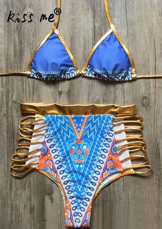 2017 New African Print Two-Pieces Bath Suits Bikini Set Sexy Geometric Swimwear Swimsuit Halter Hollow High Waist Swimming Suit
2017 New African Print Two-Pieces Bath Suits Bikini Set Sexy Geometric Swimwear Swimsuit Halter Hollow High Waist Swimming Suit