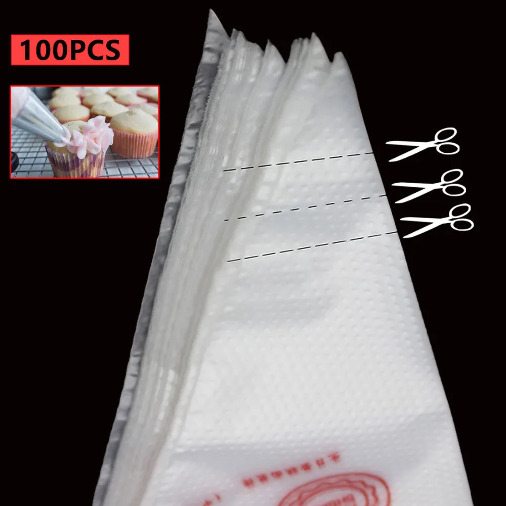 100PCS/Bag Icing Piping Cream Pastry Bag Disposable plastic pastry Piping Bag Wedding Cake Nozzle Fondant Pastry Tip Tools
100PCS/Bag Icing Piping Cream Pastry Bag Disposable plastic pastry Piping Bag Wedding Cake Nozzle Fondant Pastry Tip Tools