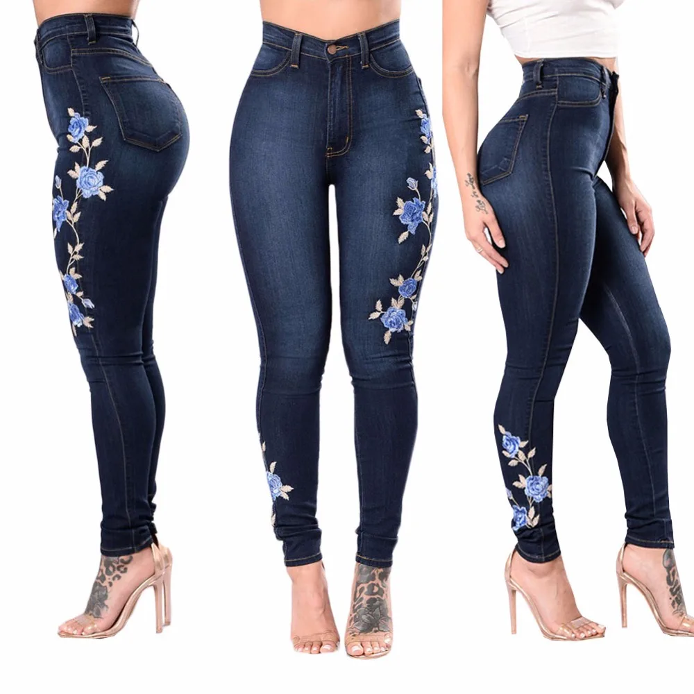 Jeans Embroidery Skinny Denim Butt Push Up High-Waist Jeans Women Sexy Full-Length Pencil Washed Blue Stretchable Female Jeans
Jeans Embroidery Skinny Denim Butt Push Up High-Waist Jeans Women Sexy Full-Length Pencil Washed Blue Stretchable Female Jeans
