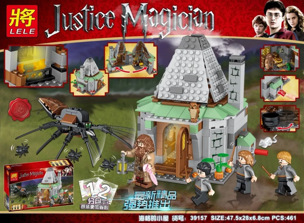 2019 New Movie Harry Potter Sets 461Pcs Hagrid's Hut Compatible Legoing 4738 Model Building Kits Blocks Bricks Toys For Children
2019 New Movie Harry Potter Sets 461Pcs Hagrid's Hut Compatible Legoing 4738 Model Building Kits Blocks Bricks Toys For Children