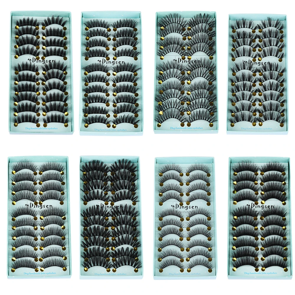 10 Pairs/set 3D Soft Mink Hair False Eyelashes Natural Long Wispies Fluffy Eyelashes Handmade Multi-Styles Extension Eye Makeup
10 Pairs/set 3D Soft Mink Hair False Eyelashes Natural Long Wispies Fluffy Eyelashes Handmade Multi-Styles Extension Eye Makeup
