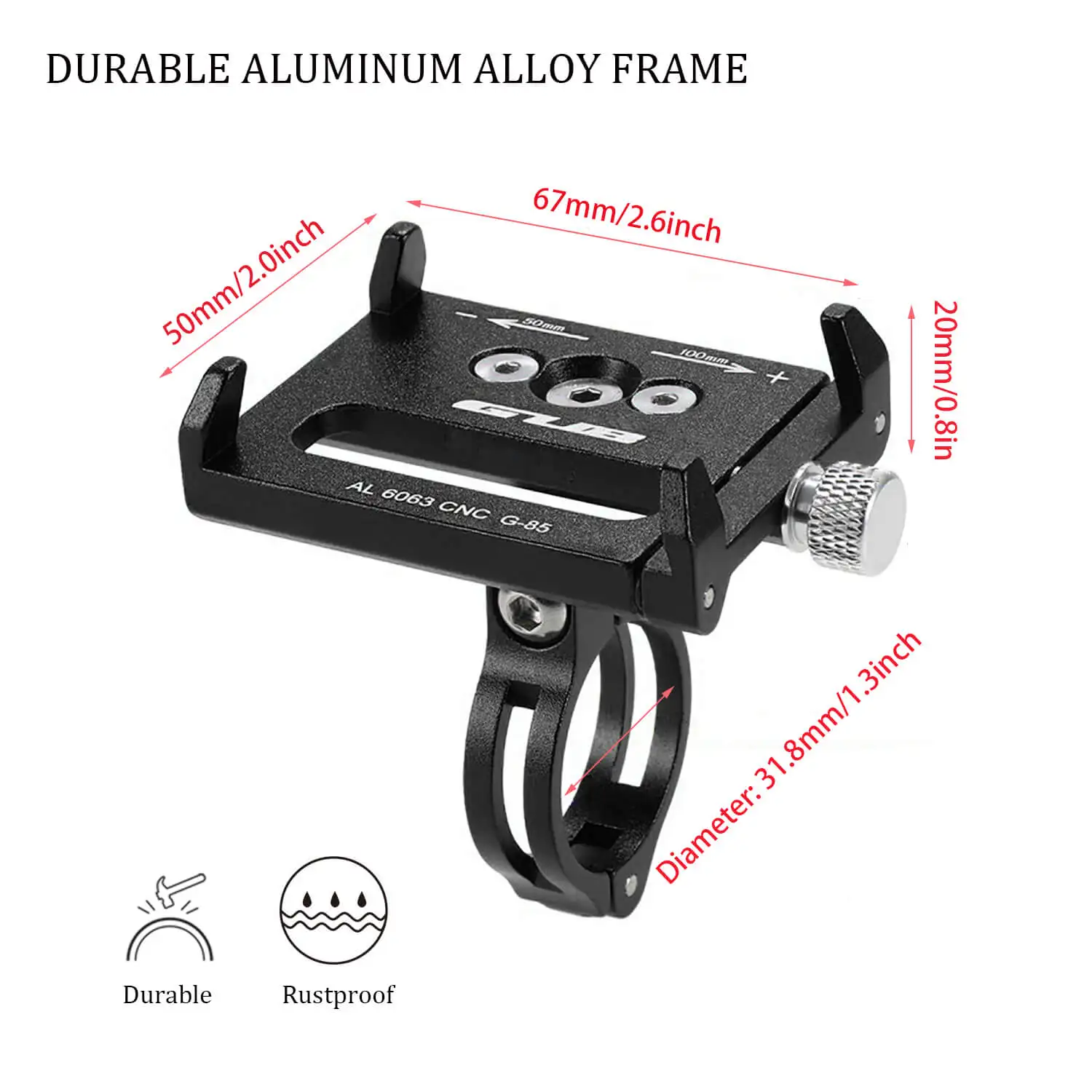 GUB Bicycle Phone Holder Handlebar G-85 G-84 Adjustable Aluminium Alloy Bike Mobile Mount Holder Bracket Cycling Accessories 
GUB Bicycle Phone Holder Handlebar G-85 G-84 Adjustable Aluminium Alloy Bike Mobile Mount Holder Bracket Cycling Accessories