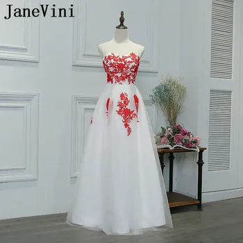 JaneVini Tulle Red Lace Applique Long Bridesmaid Dress 2018 A Line Sheer Scoop Neck Floor Length Wedding Party Dresses for Women
JaneVini Tulle Red Lace Applique Long Bridesmaid Dress 2018 A Line Sheer Scoop Neck Floor Length Wedding Party Dresses for Women