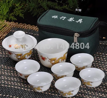 8 PCS/Set Chinese Travel Ceramic Teaset (1 tureen+8 tea cups+tea plate),Dragon Gaiwan tea cup
8 PCS/Set Chinese Travel Ceramic Teaset (1 tureen+8 tea cups+tea plate),Dragon Gaiwan tea cup