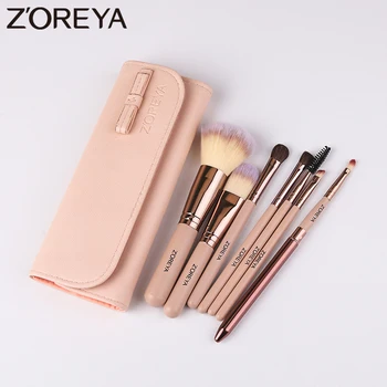 Zoreya Brand Super Soft 7pcs Synthetic Hair High Quality Makeup Brushes Powder Angled Brow Eye Shader Lip brush Set
Zoreya Brand Super Soft 7pcs Synthetic Hair High Quality Makeup Brushes Powder Angled Brow Eye Shader Lip brush Set