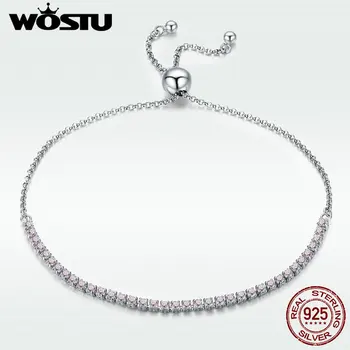 WOSTU Authentic 925 Sterling Silver Luminous Pink CZ Bracelet Women S925 Silver Fashion Jewelry New Girly Bracelets Gifts DXB045
WOSTU Authentic 925 Sterling Silver Luminous Pink CZ Bracelet Women S925 Silver Fashion Jewelry New Girly Bracelets Gifts DXB045