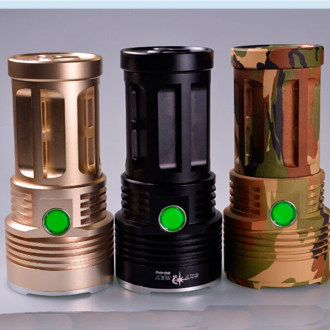 Skyray 8T6 Led Flashlight 10000LM 8xCREE XM-L T6 LED 5 Mode / 3 mode Waterproof 18650 rechargeable battery hunting camping Torch
Skyray 8T6 Led Flashlight 10000LM 8xCREE XM-L T6 LED 5 Mode / 3 mode Waterproof 18650 rechargeable battery hunting camping Torch