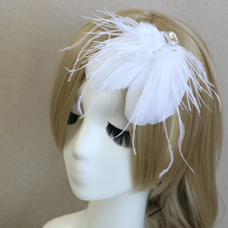 HISUMA 2019 Elegant Handmade Women White Feather Rhinestone Barrettes Headwear Wedding Party Gift Hair Clip Pins Dance Headdress
HISUMA 2019 Elegant Handmade Women White Feather Rhinestone Barrettes Headwear Wedding Party Gift Hair Clip Pins Dance Headdress