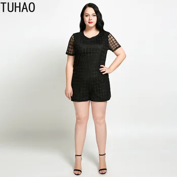 TUHAO Black White Party Elegant Short Sleeve Playsuit High Waist Plus Size Overalls Jumpsuit for Office Lady Women Jumpsuits RL
TUHAO Black White Party Elegant Short Sleeve Playsuit High Waist Plus Size Overalls Jumpsuit for Office Lady Women Jumpsuits RL